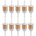 10Pcs 6MM x 8MM 1/4'' 5/16'' Inline Fuel Gas Filter for Lawn Mower mall Engine. 