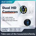 Camera Dual Lens Dual Screen Baby Monitor Home Security Camera PTZ Auto Tracking CCTV Video Surveillance Taotai. 
