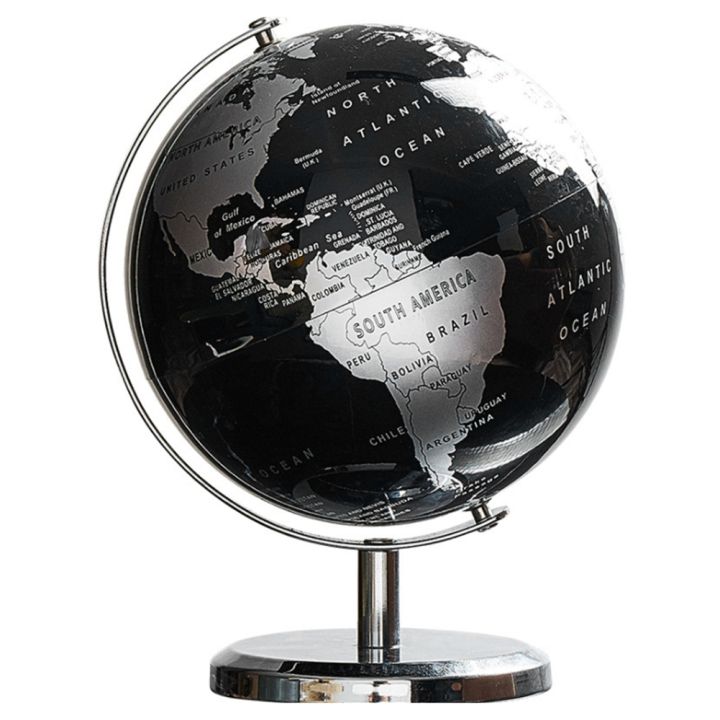 World Globe Constellation Map Globe for Home Table Desk Ornaments Gift Office Home Decoration Accessories(Black)