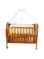 Wooden Cot with Swing and Mosquito Net Cot For Baby. 