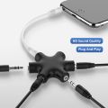 3.5mm Audio Aux Cable Splitter 1 Male To 5 Female Headphone Port 3.5 Jack Share Adapter For Tablet MP3 MP4 Smart Mobile Phone. 