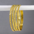 Pure Gold Plated Set Of 4 Fancy Bridal Chura for Women. 