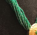 Green/Golden Chandrama Gold Jantra Hydro Pottey Mangalsutra For Women - 0.580gm. 