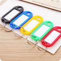 50Pcs Plastic Keychain  Key Chains  Key Fobs Luggage Id Label Name Cards Tags With Split Ring For BaggageKey Rings Accessories. 