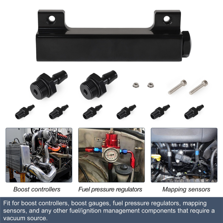 Ktteay%206%20Port%20Vacuum%20Block%20Intake%20Manifold%20Kit%20Fuel%20Wastegate%20Turbo%20Boost%201/8NPT%20for%20Boost%20Controllers%20and%20Meters,%20for%20Racing%20-%20Image%206