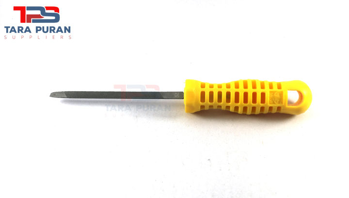Triangular Single Taper Slim Files with non slip Handle | 4 inch size ...
