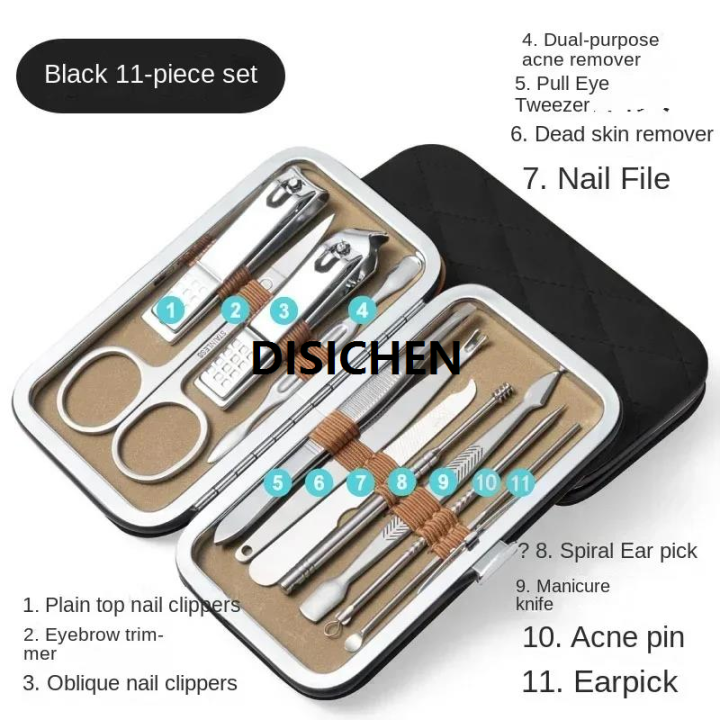 DISICHEN%208/9/11/16/19%20Pcs%20Manicure%20Cutters%20Nail%20Clipper%20Set%20Stainless%20Steel%20Ear%20Spoon%20Nail%20Clippers%20Pedicure%20Nail%20Art%20Tool%20Manicure%20tools%20Special%20-%20Image%206