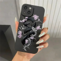 Zheng Cool cover anti-Y2KXSMaxPro121416iPhone in the shell printed snake Luxury print black flower mobile phone for 151311XR78Plus drop. 