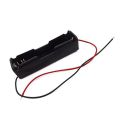 Battery Holder Case 18650 Single Battery Case 3.7V Black With Black Red Lead Wire. 