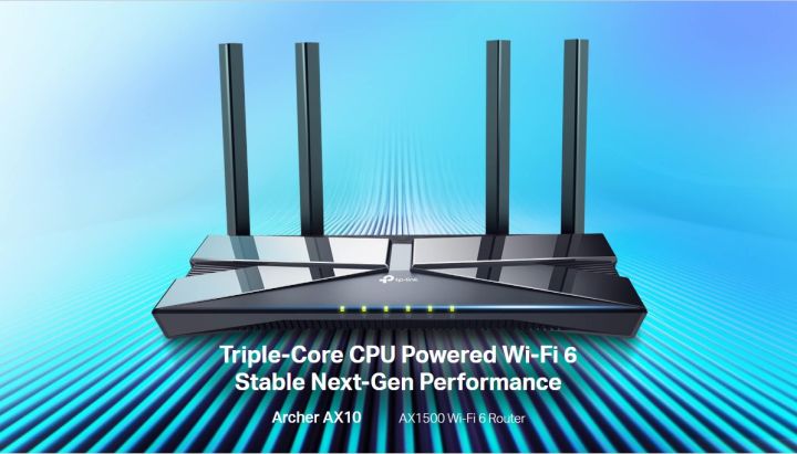 TP-Link%20Wi-Fi%206%20Router%20Archer%20AX10%20Triple-Core%20CPU,%20Gigabit,%20Dual-Band%20OFDMA,%20MU-MIMO,%20Compatible%20with%20Alexa,%20Wireless%20Dual%20Band%20Router,%20Black%20-%20Image%205