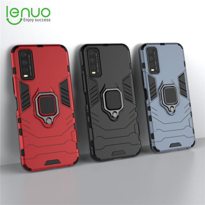 Lenuo%20Phone%20Case%20for%20vivo%20Y20%20/%20Y20i%20/%20Y20s%20Silicone%20PC%20Metal%20Ring%20Holder%20Cover%20-%20Image%203