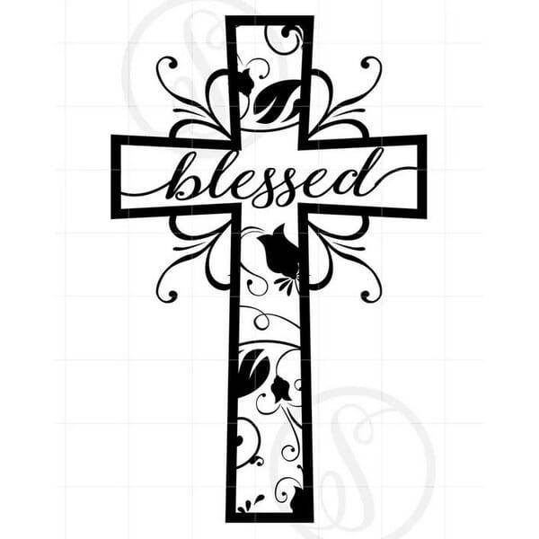 Aeromax Jesus Cross 3D Wooden Wall Art Home Office Decor In Black 2 Ft