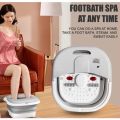 Foldable Foot Spa Tub & Bubble Massager - Electric Pedicure Machine with Automatic Heating, Adjustable Temperature, Infrared Massage. Promotes Blood Circulation, Relieves Fatigue. 