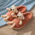 Teddy Bear Girls Slippers – Plush Memory Foam Winter House Shoes, Slip-On with Fluffy Fur. 