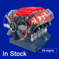 DIY V8 Engine Model Assembly Kit Eight Cylinder Engine Model Building High-Tech Educational Experiment Toy Gift. 