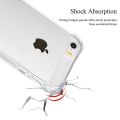 Shockproof Clear Phone Case For Apple iPhone 5G & 5S & 5 SE Transparent Protection Back Cover. 