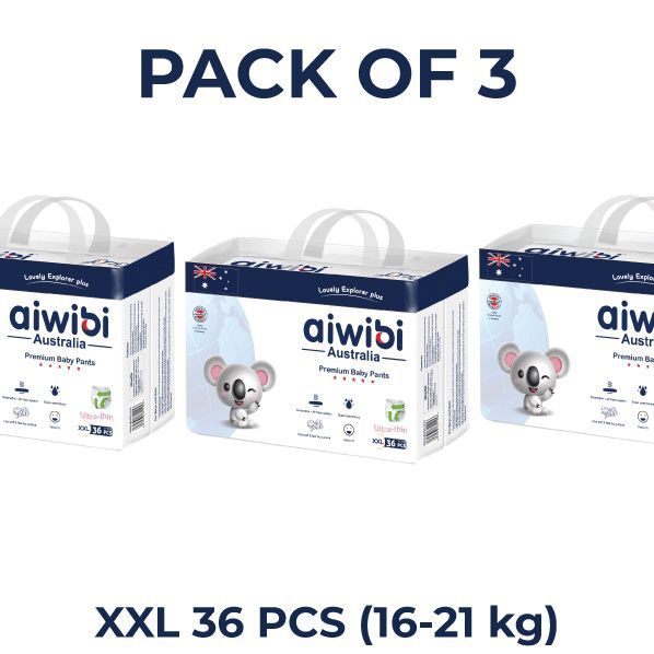 Aiwibi Premium Pant Diapers  XXL 36 Pack Of 3