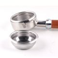 58MM Modified Fir Coffee Machine Handle Stainless Steel Bottomless Solid Wood for Aibo E61 Handle Portafir. 