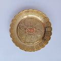 Axia Krafts  Typical Brass Plate-3.5 inches  Puja plate  Shagun plate  Pital plate  Axia Krafts. 