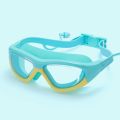 Kids Professional  With Earplugs Anti-Fog Swimming Goggles With Silicone Waterproof Swimming Eyewear. 