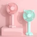 FORIDE Handheld Electric Fan 3-Speed Variable Speed Mini Portable Rechargeable Desktop Night Light Silent Fan, With Battery-D. 