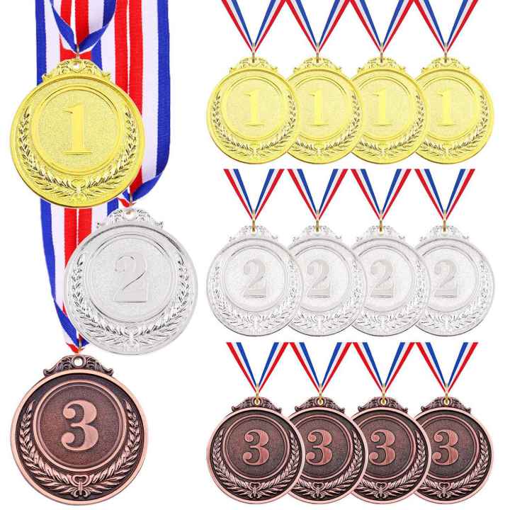 15 Pcs Winner Medals Gold Silver Bronze Award Medals,1St 2Nd 3Rd