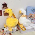 New Cartoon Big White Goose Crossbody Bag High-capacity Soft Single Shoulder Bag Duck Shape Cute Doll Bags Girl. 