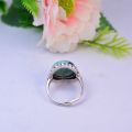 Real Natural Turquoise Pure Silver Ring Handmade For Men Or Women. 