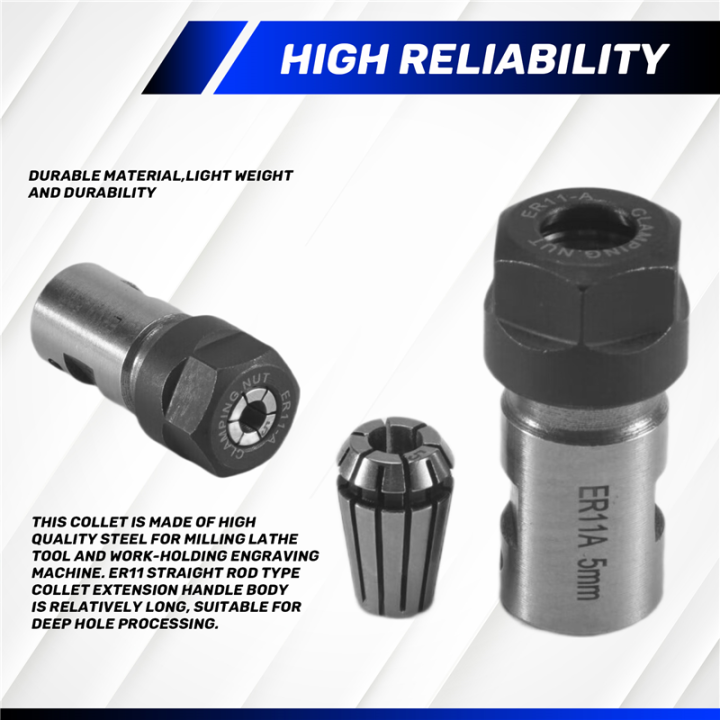 ER11 5MM Motor Shaft Collet Rod Spring Collet for CNC Milling Machine ...