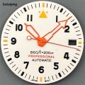 Sutuiying New 2025 29mm White Pilot Style Watch Dial and Hand Sets C3 Fashion Green Luminous Fit NH35 ETA PT Movement Watch Parts for Mod. 