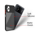 Matte Case for Poco M5 4G - Smoke Back Phone Cover with Camera Protection. 