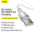 Baseus 100W USB C To USB Type C Cable for Samsung Galaxy S20 5A PD Fast Charging Phone Cable QC3.0 USB C Charger Cable for Huawei P40 Pro P30 Mate 30 Pro. 