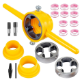 NCANRUI 6Pcs PVC Thread Maker Tool, Pipe Threader Plumbing Tool, Pipe Threader Kit with 1/2 Inch 3/4 Inch 1 Inch Dies Maker Tool. 