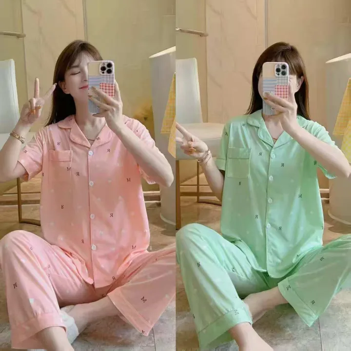 New%20Summer%20Cotton%20Pajamas%20set%20Sleepwear%20HomeWear%20Sleeveless%20Shorts%20For%20Women%20-%20Image%205
