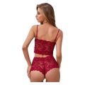 Fancyra Combo Set Of Stylish Babydoll Lingerie With G String Panty And Bra Panty Set Free Size Black And Maroon Color. 