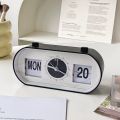 Mini Born New Creative Bedrooms Alarm Clock Fun Flip Mechanical Alarm CloProfesional ck Desktop Digital Calendar Clocks Retro Desk Clocks Home Decor. 