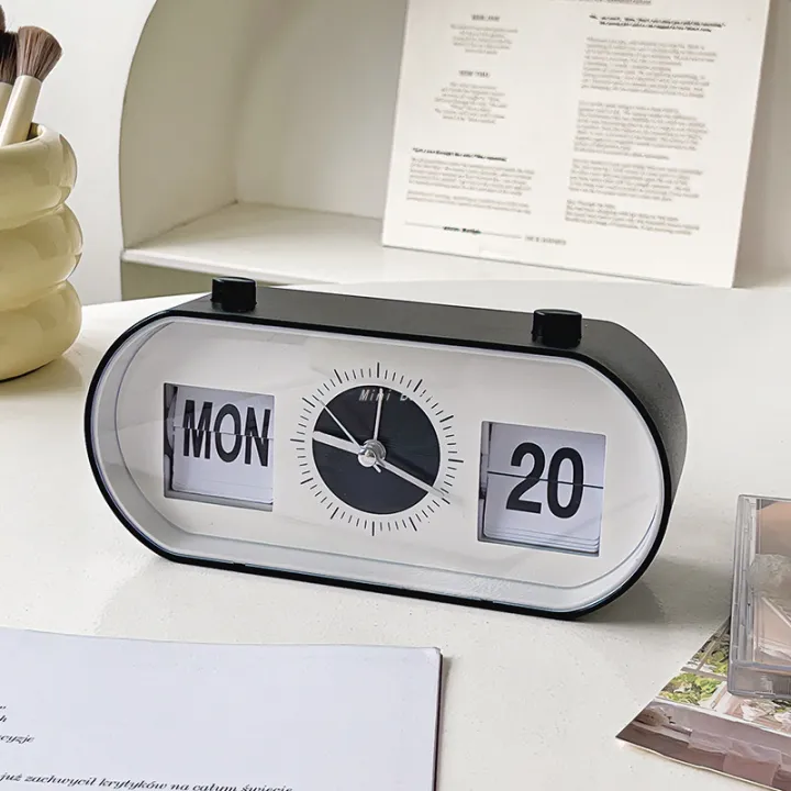 Mini%20Born%20New%20Creative%20Bedrooms%20Alarm%20Clock%20Fun%20Flip%20Mechanical%20Alarm%20CloProfesional%20ck%20Desktop%20Digital%20Calendar%20Clocks%20Retro%20Desk%20Clocks%20Home%20Decor%20-%20Image%202
