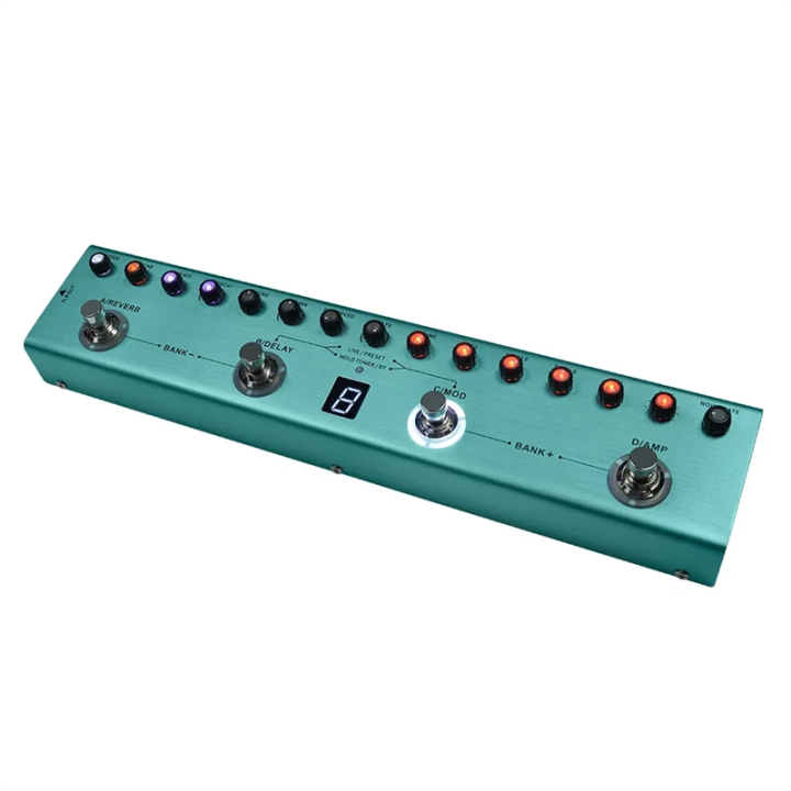 Tank-G Guitar Multi Effect Pedal Rechargeable 36 Presets 9 Preamp Slots 8 IR Cab Slot 3 Modulation//Reverb Effect, Fine Workmanship