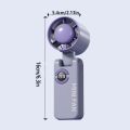 Pocket 199 Gears Foldable Handheld Fan High-Speed Portable Cooling Fan Digital Display Adjustable Speed Small Electric Fan Travel. 
