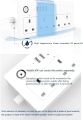 Tuya Smart 4 Plug Extension Lead Compatible With Alexa Eco Google Home. 