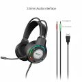 Wooyu G18 RGB Light Gaming Headset Headphone with Built-in Microphone and Volume Control. 