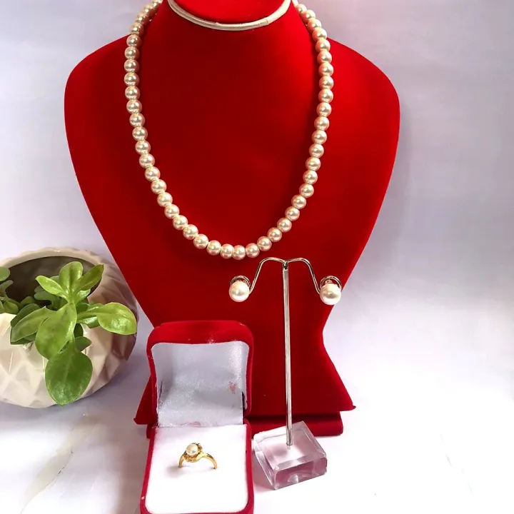 Elegant%20Pearl%20Necklace%20And%20Earring%20Set%20For%20Women%20-%20Image%202