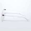 White Transparent Square Shape Cut Glasses Frame For Unisex. 