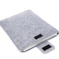 Elegant Light Grey Felt Sleeve Case for 13.6 Inch Apple/Kindle/Macbook. 