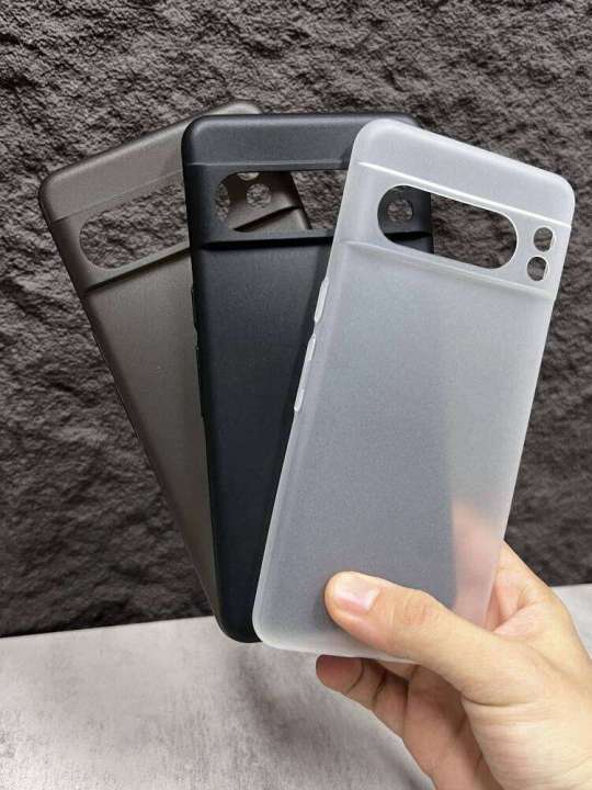 Compatible with Google Pixel 8/9 Pro Ultra-thin Phone Case PP Hard Shell Upgraded Buttons Full Coverage 0.35mm Anti-scratch Eighth Generation Lightweight Dirt-resistant Heat Dissipation Matte Skin Feel Fine Hole Transparent White