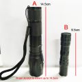 Durable Outdoor Hiking Zoomable Waterproof Torch Flashlight 500 Lumen LED. 
