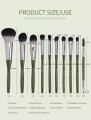 MAANGE 10 Pcs Professional Makeup Brushes Set Big Powder Brush with Cosmetic Bag. 