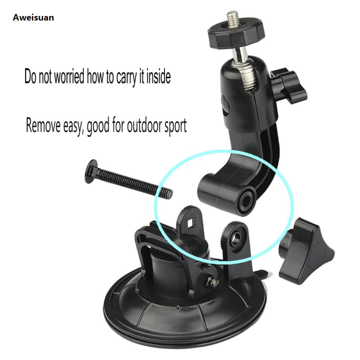 Aweisuan%209CM%20Car%20Suction%20Cup%20Universal%20Phone%20Holder%20Adjustable%201/4%20Adapter%202025%20For%20GoPro%2013%2012%2011%2010%209%20Insta360%20Osmo%20Action%205%204%203%20Smart%20phone%20-%20Image%205