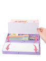 Multifunctional Bookshelf Pen/Pencil Box with Attached Whiteboard & Marker. 