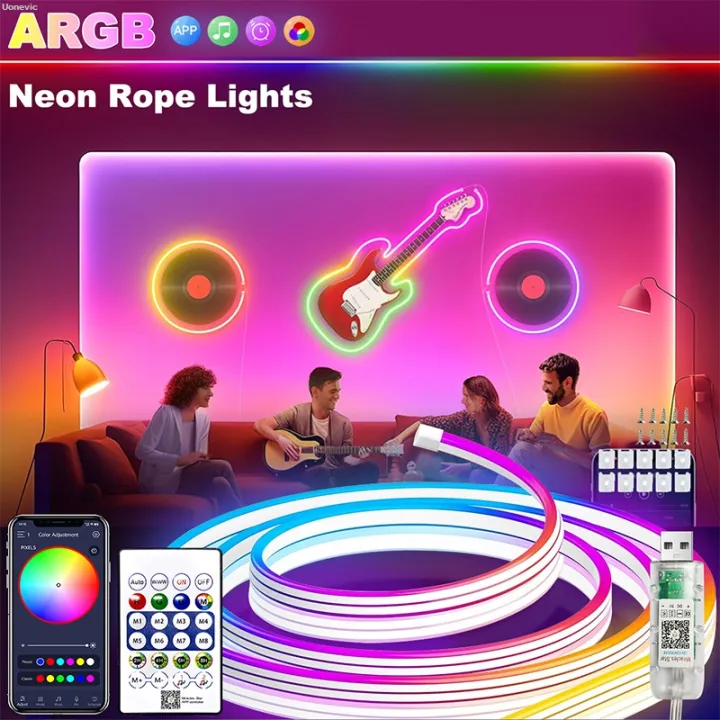 Uonevic%20LED%20Lights%20with%20Music%20Synchronization%20Color%20Changing%20ED%20Light%20Bar%20Sound%20RGB%20Sales%20promotion%20L%20Neon%20Light%20Strip%20Waterproof%201-5M%205V%20RGB%20in%20Wall%20Game%20Room%20TV%20Party%20-%20Image%203